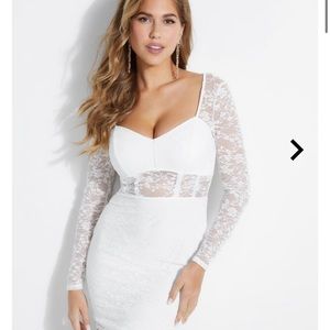 Guess white lace mini dress